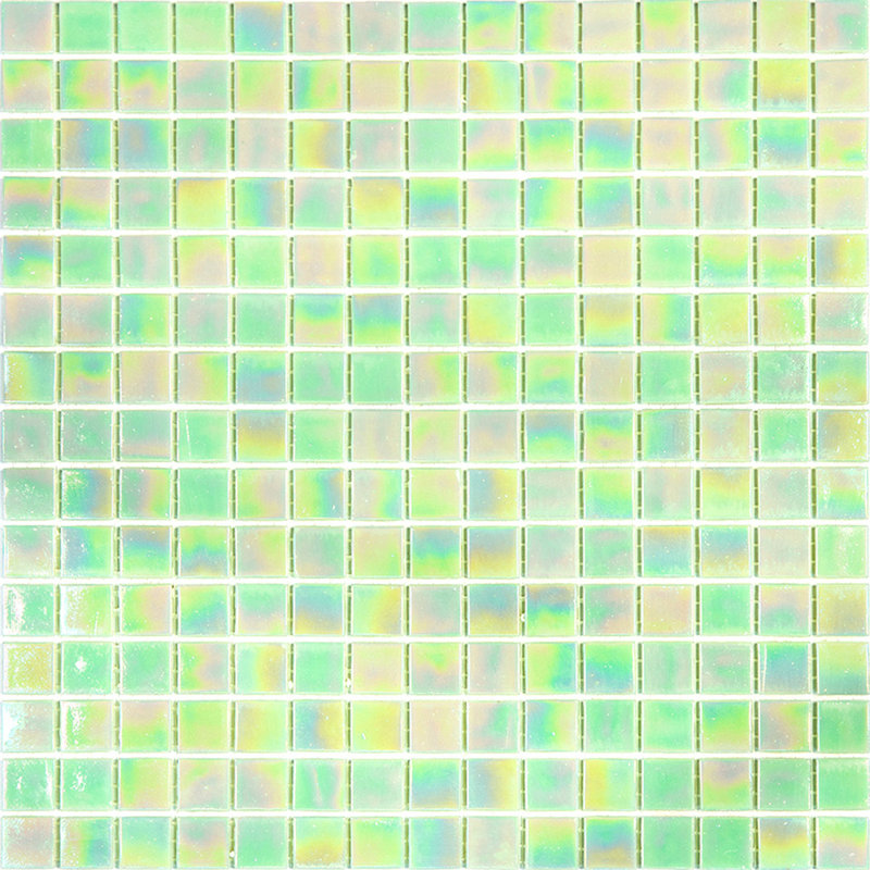 Carreau de mosaïque en verre nacré pour mur et plancher , Vert