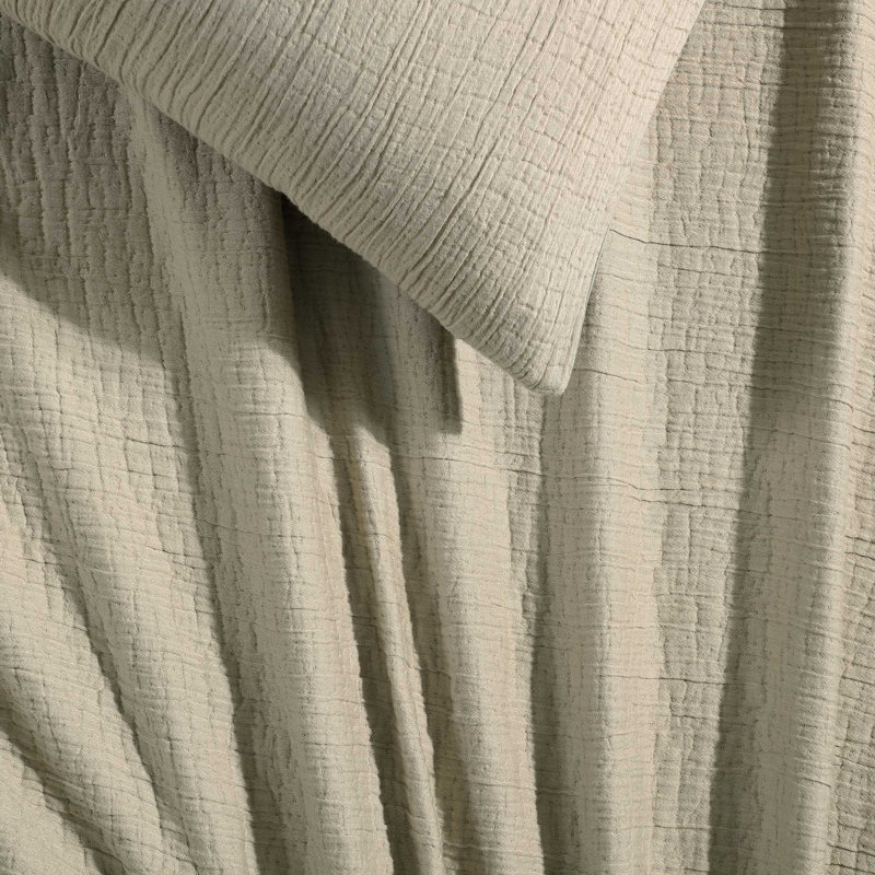 Ensemble de housse de couette Calvin Klein, Housse de couette pour grand lit et 2 taies décor, Vert