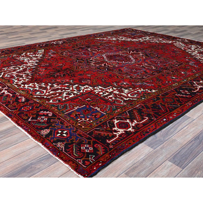 Strohm One-of-a-Kind 8'7" X 10'10" 1960s Wool Area Rug Red
