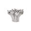 Root Small Silver Dining Table Base, With Glass