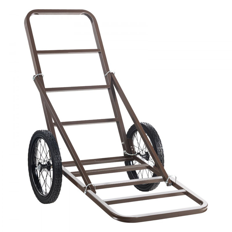 Chariot pliable de transport de charrette à bûches, capacité de charge de 300 lb