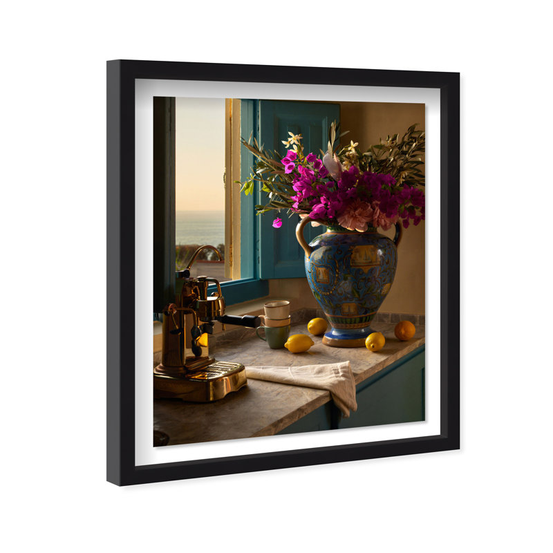 Morning Espresso II Shadowbox Food & Beverages Print by Oliver Gal, Black Frame, 16 x 20, 37.5"H x 46.5"W, Black Shadowbox