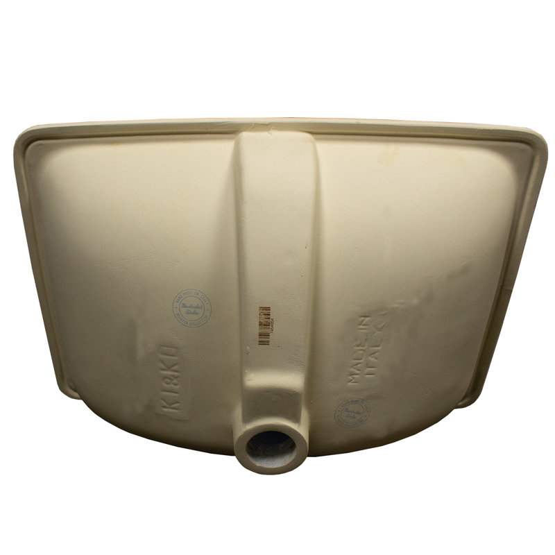 Nantucket Sinks Italian Fireclay Undermount  Vanity Sink RC2035SS 'Siracusa' with Distressed Hand-Painted Finish