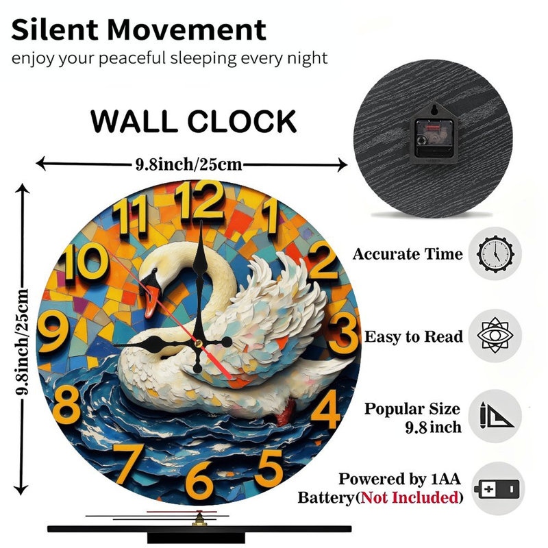 Horloge murale Swan