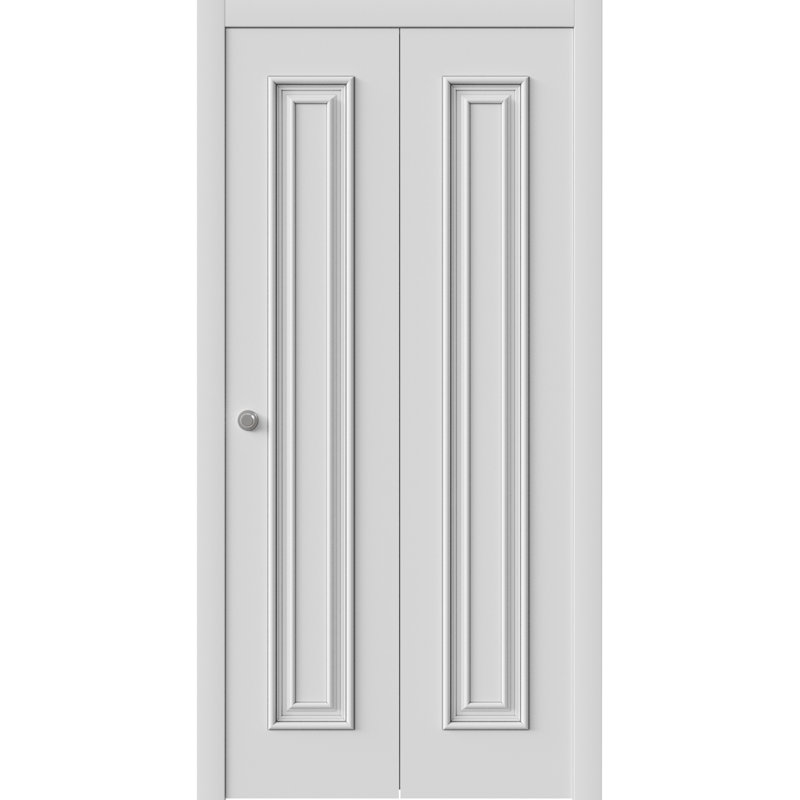 Portes coulissantes pliantes pour garde-robe | Émail blanc IMPÉRIAL 1811 | Ensemble de quincaillerie pour moulures robustes | Portes de garde-robe de chambre en bois massif