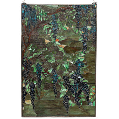 Tiffany Wisteria and Snowball Stained Glass Window