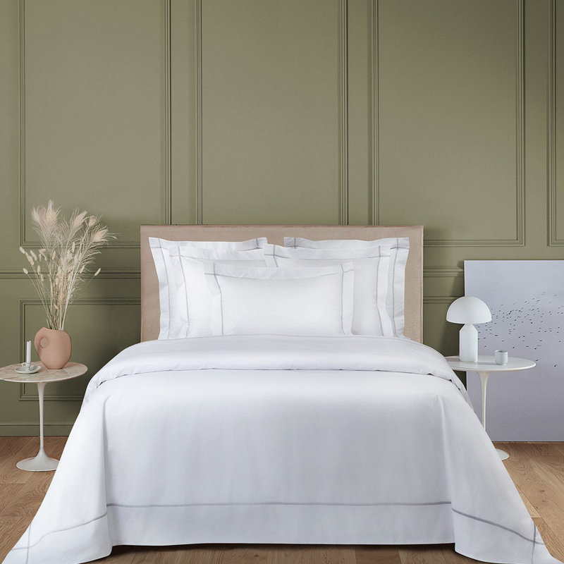 Athena Percale Pillow Case, Standard Pillowcase, Silver