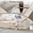 81.5" Wide 2 Piece Soft Chenille Upholstery Compression Loveseat Sofa With Pillows and Ottoman, No Assembly Required-1005447113