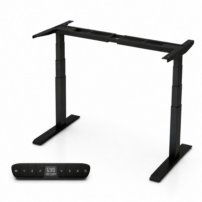 Rise Up 3-stage Dual Motor Electric Standing Desk Frame , Black