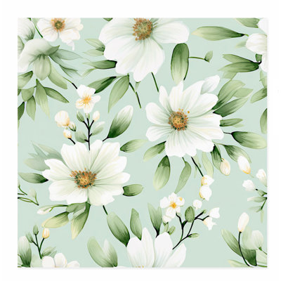 Floral, sauge, fleurs vertes, chalet III, reproduction d'art non encadrée