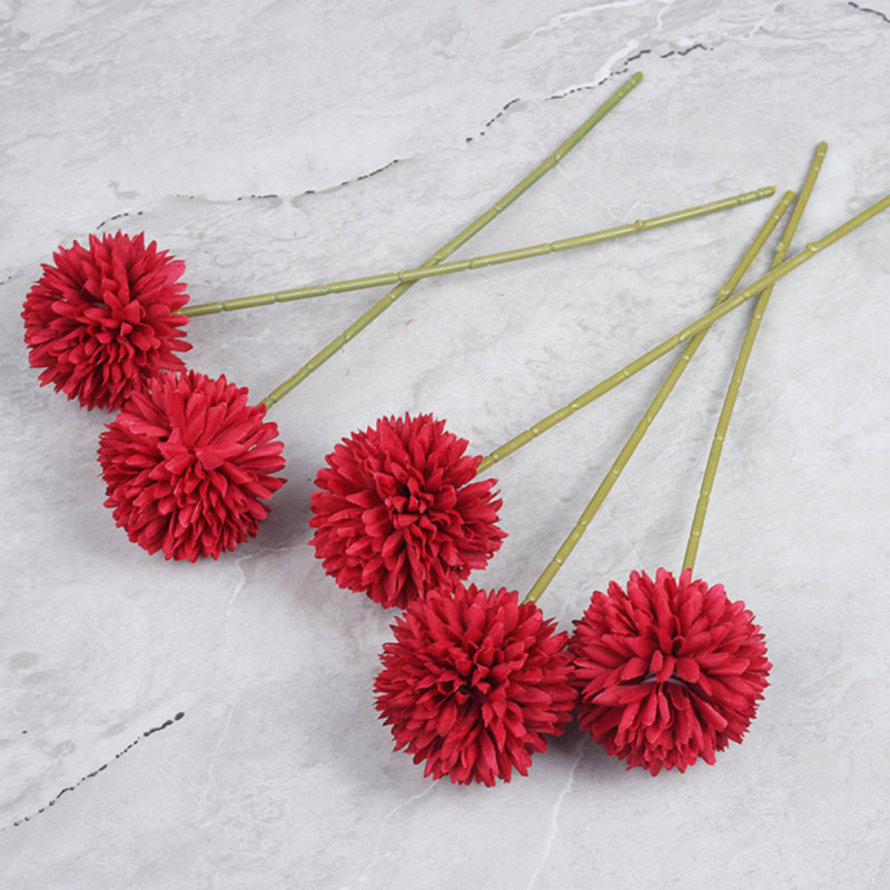 Paquet de 12 fleurs artificielles de ping-pong de ping-pong, tiges de chrysanthème en soie, fausse fleur de pissenlit pour décoration de table