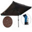 Parasol de marché rectangulaire de 10 pi x 6,5 pi avec manivelle et inclinaison à bouton-poussoir pour jardin de piscine-978439885