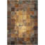 Tapis brun en cuir de vache fabriqué à la main Easthampton-22321618