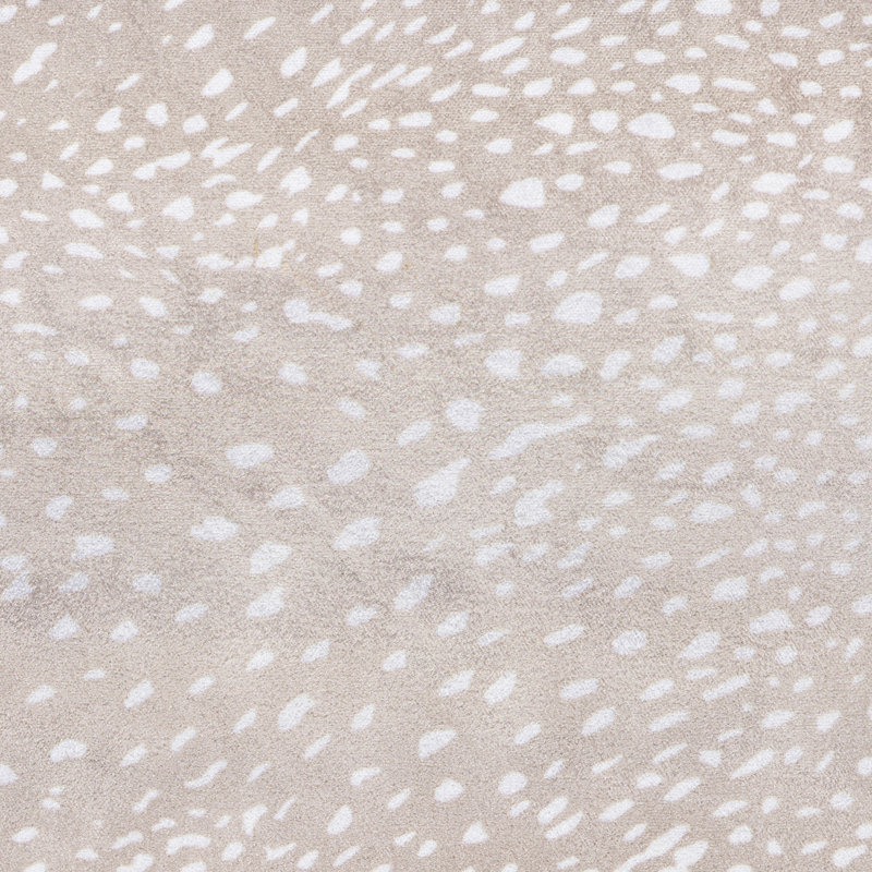 Doe Animal Print Reversible Pillow Cover, 20" x 20", Taupe/Cream
