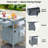 Outdoor Rolling Grill Cart With Stainless Steel Top, Drop Leaf, One Drawer, Towel Rack, Spice Rack, Metal "s" Hooks And Plastic Garbage Bag Holder-1066411165