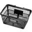Panier d'épicerie 12PCS 21L avec poignée et support en fer noir