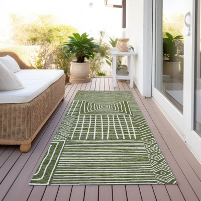 Tapis intérieur / extérieur vert Junia 