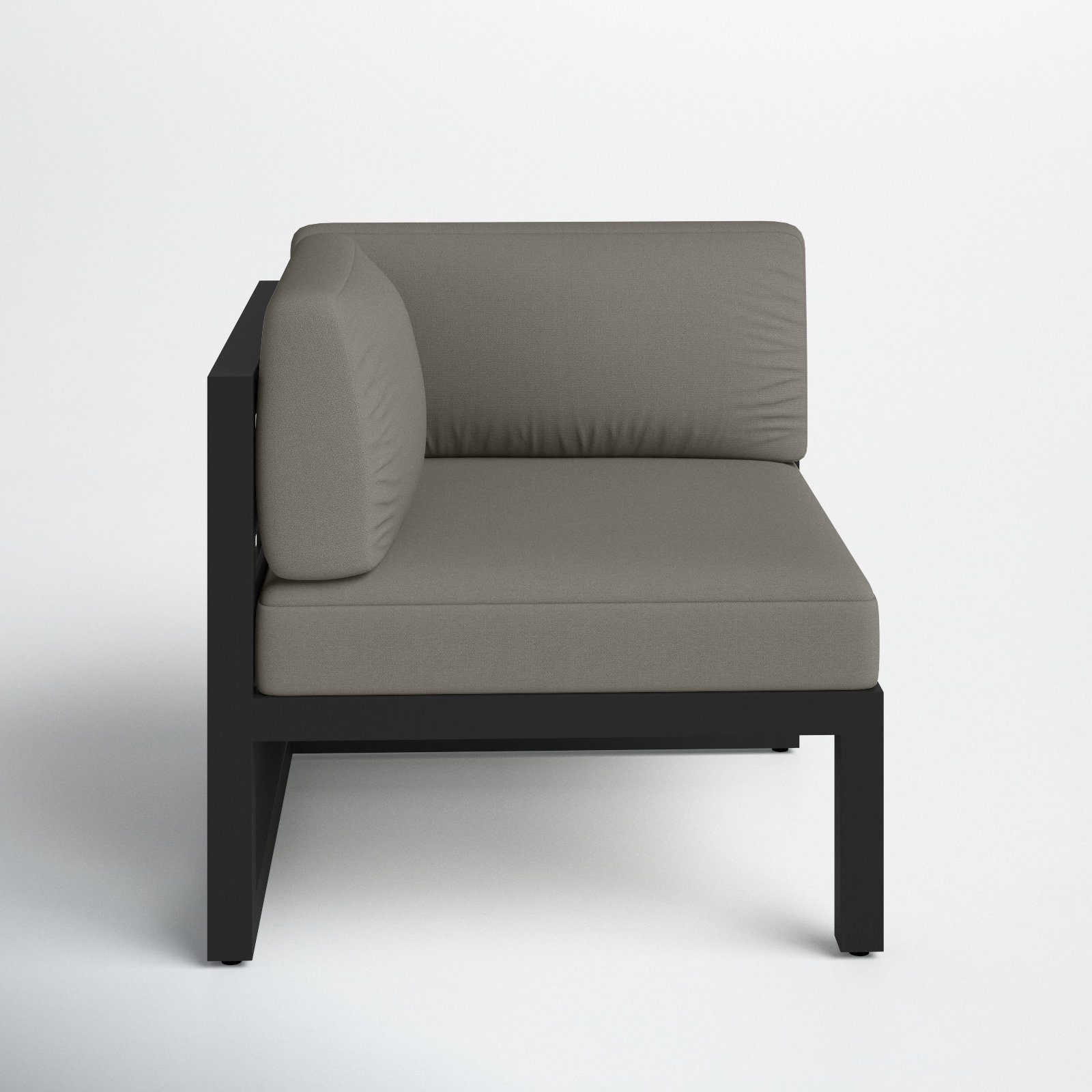 Smith Sunbrella® Patio Lounge Chair, Canvas Charcoal, Black