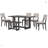 Leonete 6 - Person Solid Wood Top Double Pedestal Base Dining Set-253048534