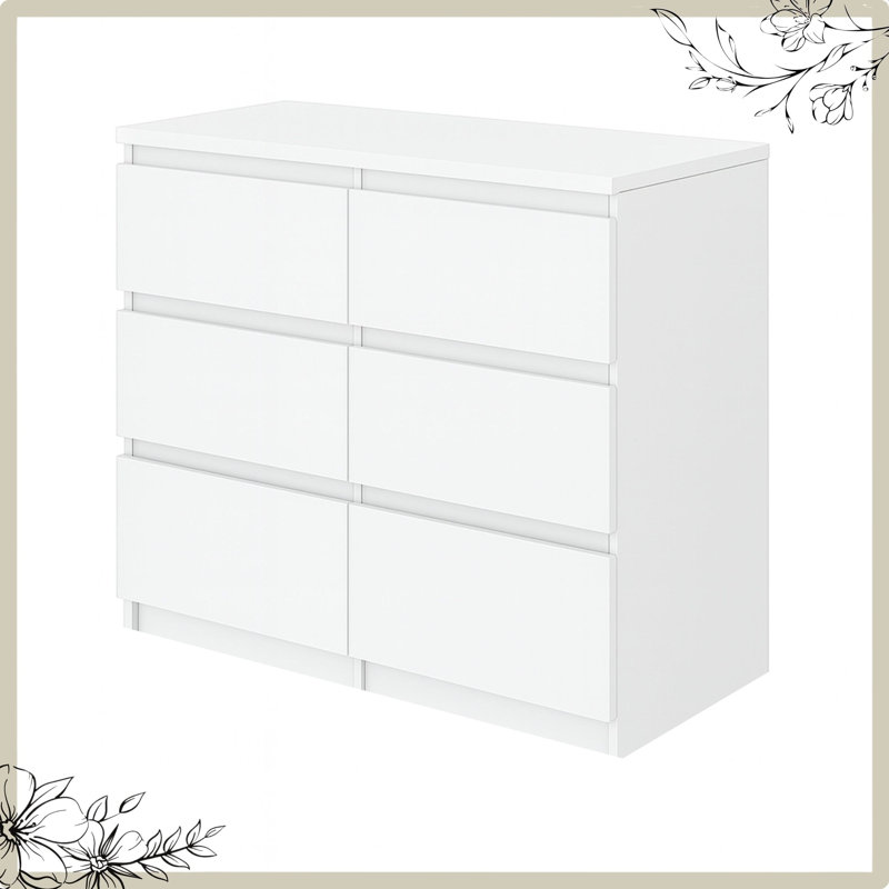 100 cm W Chest of 6 Drawers