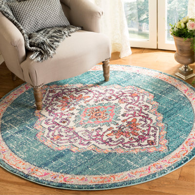 Hertzler Oriental Blue/Multi Area Rug