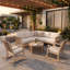 Ensemble de conversation pour patio en bois d'acacia 7 personnes Dayon