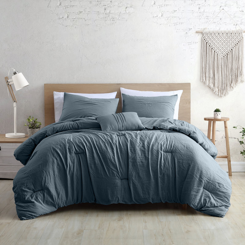 Fils modernes - ensemble d'édredon Beck - microfibre brossée en duvet synthétique - ensemble de couvre-lit toutes saisons élégant - comprend édredon, taies décoratives et coussin décoratif