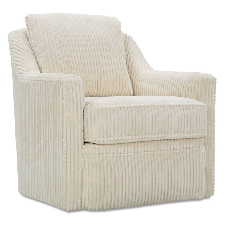 Hollins Swivel Chair, Natural Corduroy 
