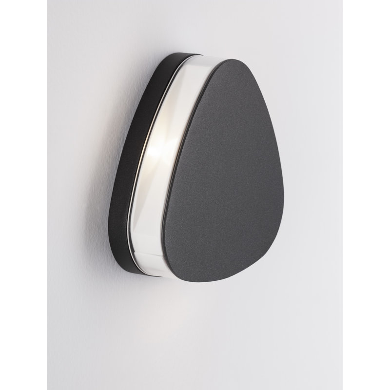 Black Integrated LED Outdoor Armed Sconce