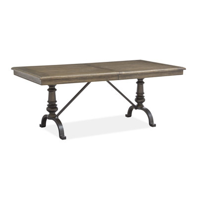 Extendable Metal Base Dining Table