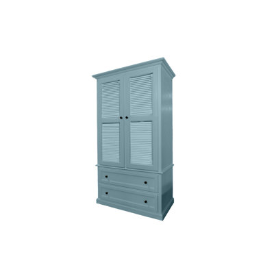 Oak Extra Wide Solid Wood Wardrobe with shutter doors