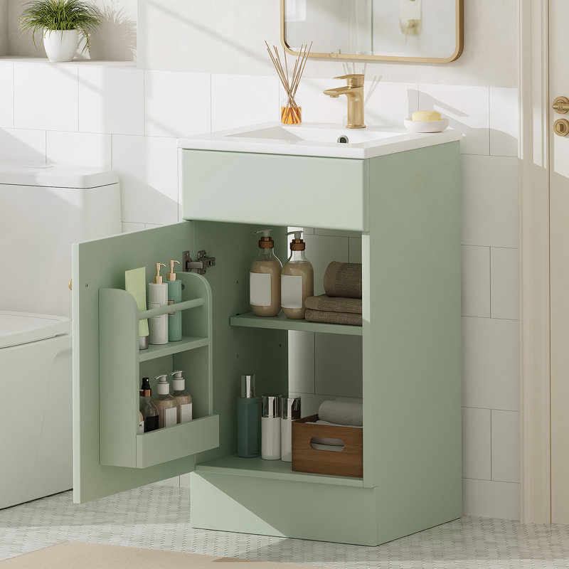Meuble-lavabo de salle de bain avec lavabo, meuble-lavabo avec tablette réglable