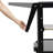 3 Tier Large Steel Rolling Cart With Wheels Power Strip And Drop Leaves Supports Up To 300 Lbs