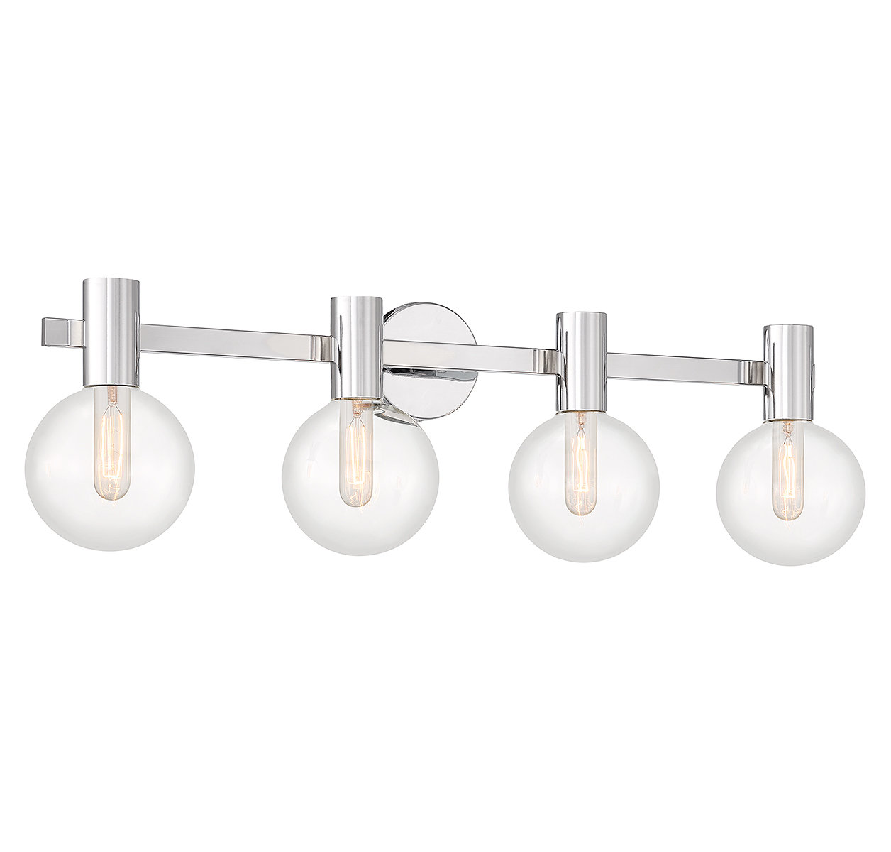 Ryenne Bath Sconce, Chrome, 10" H x 25" W x 25" D, 3 Lights
