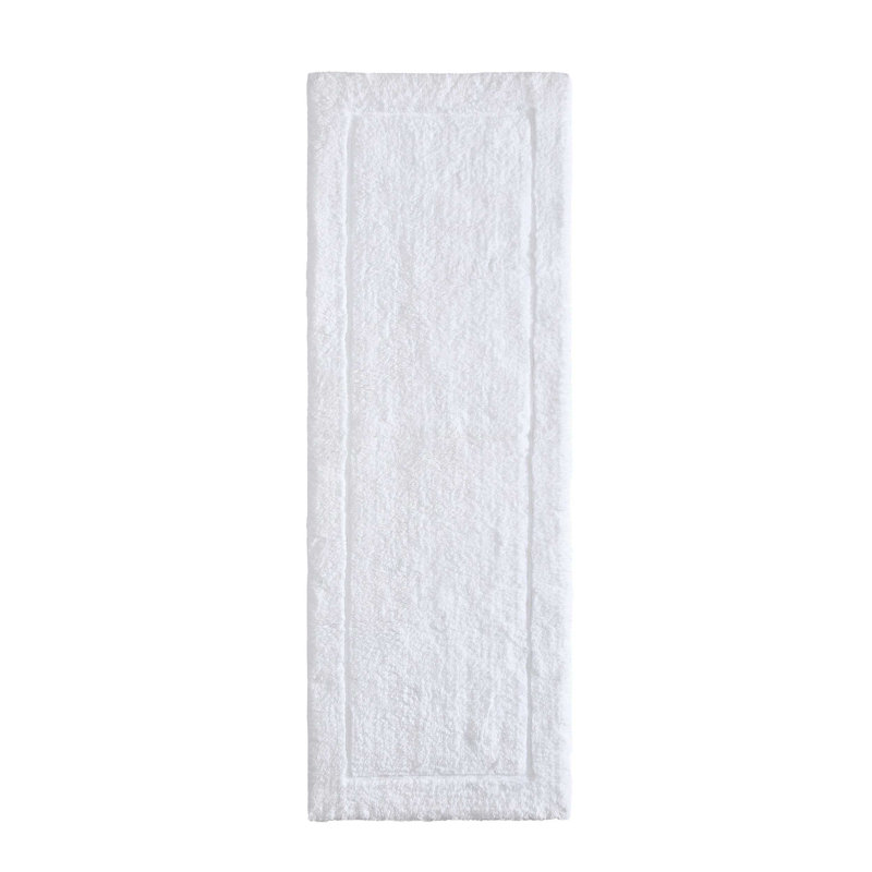 Calvin Klein Cotton Bath Rug, 22" L x 60" W, White