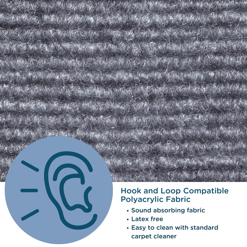 Slate Blue Flexible Soundproof Room Divider with Magnetic Connectors