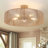 Rattan Semi Flush Mount