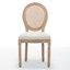 Ensemble de 2 chaises de salle à manger en bois massif Artisanweave Farmhouse avec coussin en lin et dossier en rotin-132460314-132460315