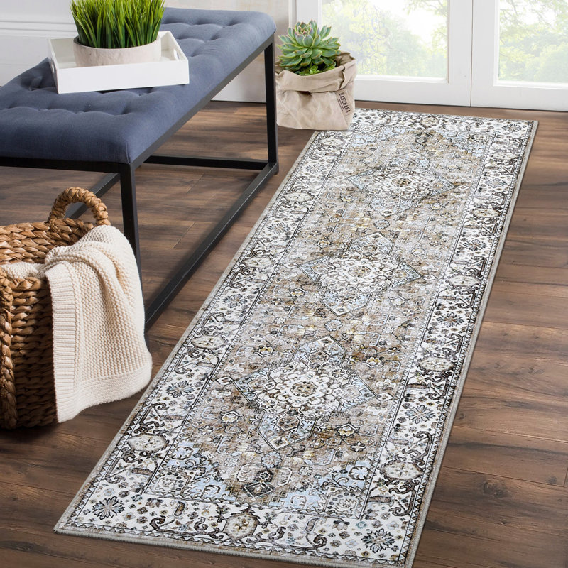Tapis Shirlann avec envers antidérapant, Tapis de couloir 2 pi x 6 pi