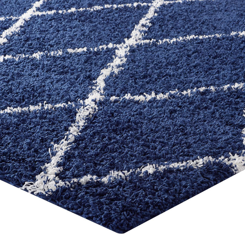 Tapis à poils longs Toryn Diamond, Rectangle de 5 pi x 8 pi