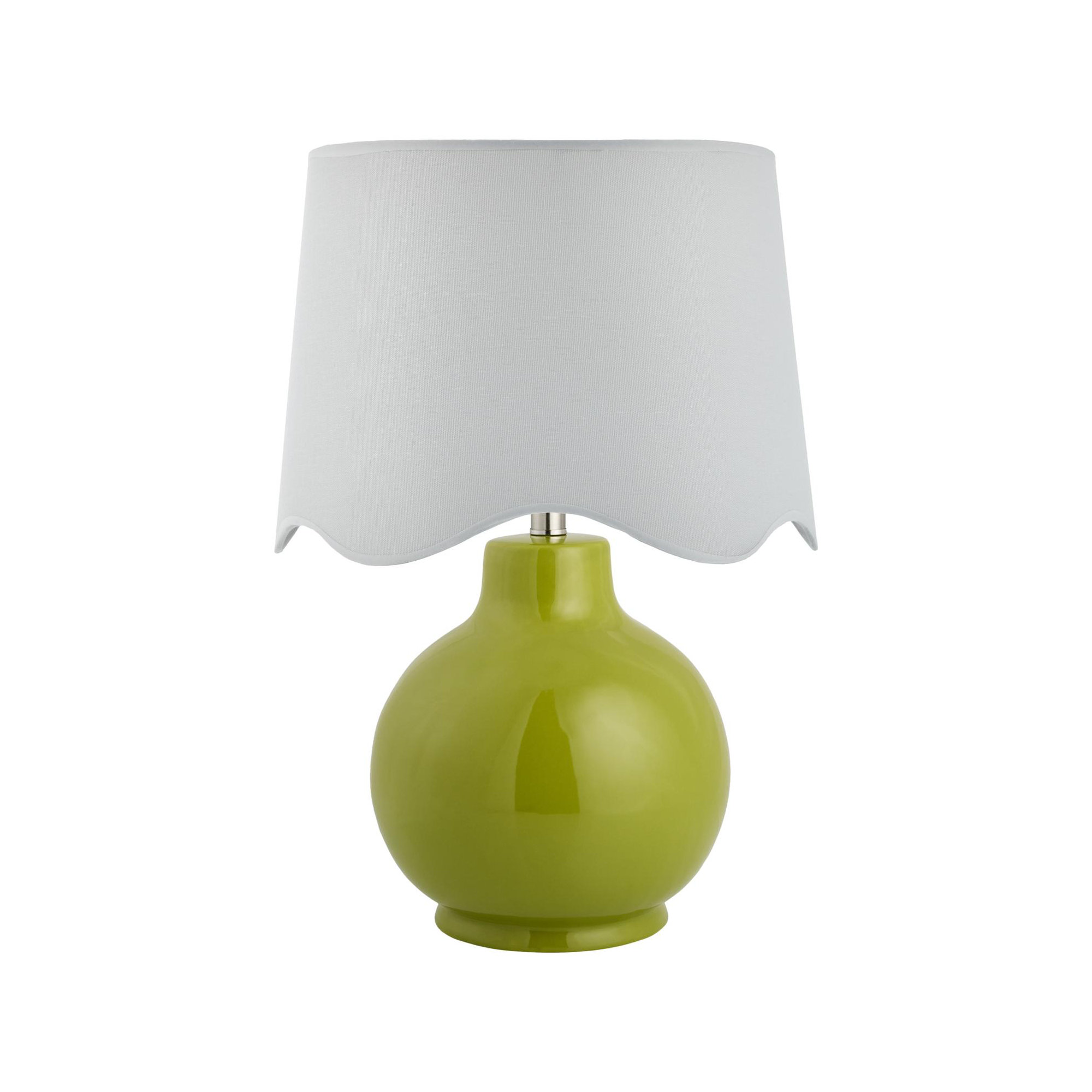 Maura Accent Table Lamp, Green, 22"H x 15"W x 15"D, White