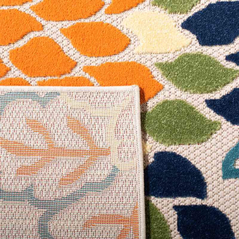 Tapis d'intérieur / extérieur floral Benner Performance, Rectangle 9 pi x 12 pi
