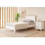 Lit simple moderne, finition blanche et chêne, 35,4 x 38,6 x 74,8 pouces | Panneau de fibres à densité moyenne 100% laqué | Design scandinave, élégant et durable, parfait pour les chambres d'enfants ou les chambres d'amis-1667198474