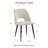 Jonko Modern Comfy Teddy Fabric Upholstered Metal Legs Dining Accent Side Chair Set of 4-75142839