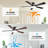 Vaczon 52" Smart Flush Mount LED Ceiling Fan with Remote & App, Low Profile Ceiling Fan with 3CCT Dimmable Light, Whisper-Quiet DC Motor, Double-Sided Blades-128930828