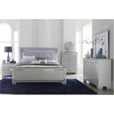 Ensemble de chambre à coucher à panneau en tissu d'ameublement Ibhan Devora