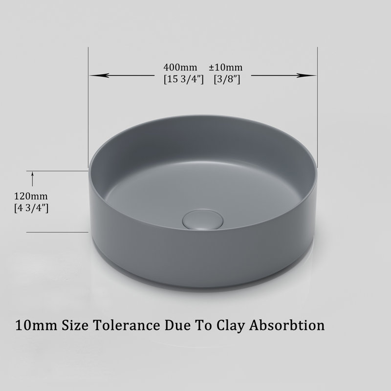 Lavabo de salle de bain vasque circulaire fait main en céramique Manzan