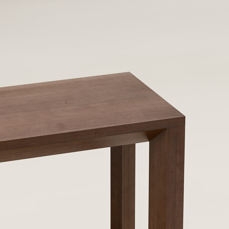 Console rectangulaire de 60 po en placage de bois massif, table de canapé large, table de canapé derrière avec amplement de rangement pour le vestibule et le salon
