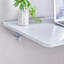 Table pliante murale pour petits espaces, bureau rabattable, établi, idéal pour le garage, la remise, le bureau personnel et la salle de lavage, peu encombrante et durable.