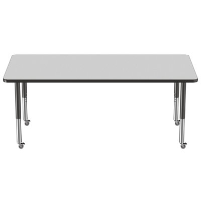 Rectangle T-Mold Adjustable Height Activity Table